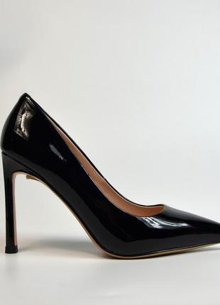Туфлі човники жіночі чорні на шпильці лакова шкіра hs423120a-1-7 inci 3450