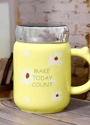 Чашка керамічна 550 мл (жовта)