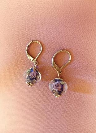 Серьги из стекла