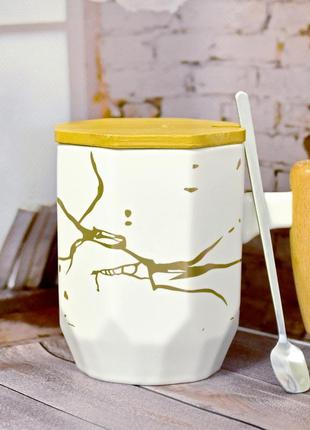 Чашка керамічна 380 мл (біла)