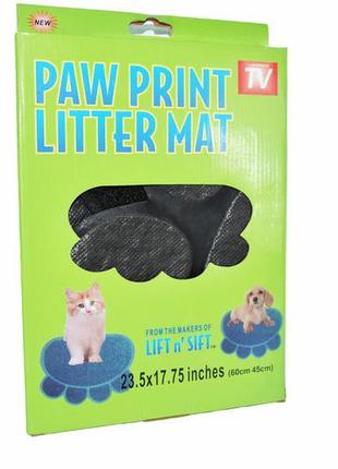 Килимок для вихованців paw print litter mat