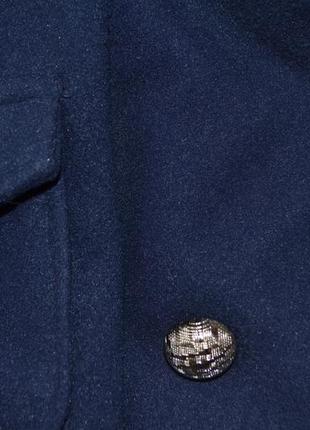 Шикарне пальто на синтепоні з хутром двобортне італія3 фото