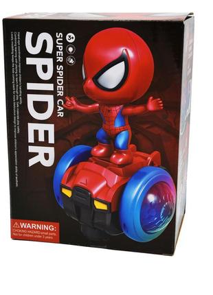 Дитяча іграшка машинка super spider car з диско-світлом і музикою