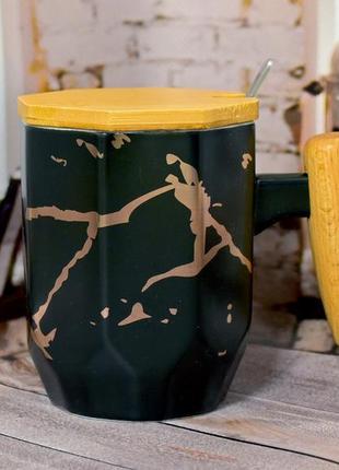 Чашка керамічна 380 мл (чорна)