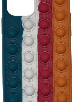Силіконовий 3d чохол-антистрес pop it bubble для apple iphone ...