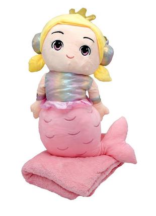 Іграшка з пледом "русалка" (рожева)