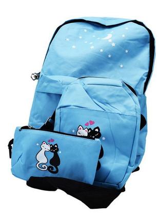 Дитячий рюкзак 4 в 1 (блакитний)1 фото