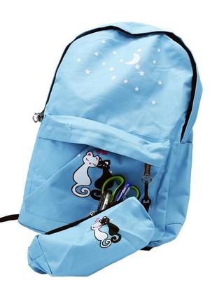 Дитячий рюкзак 4 в 1 (блакитний)7 фото