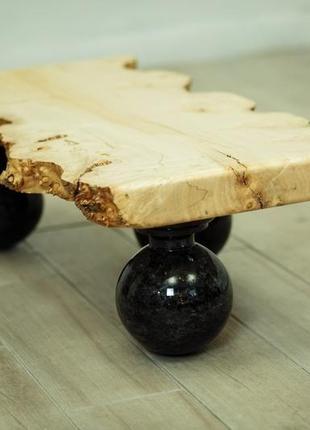 Кавовий столик атлантида зі сляба канадського клена3 фото