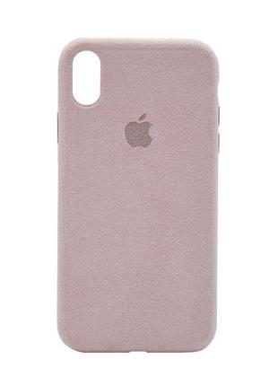 Чохол alcantara case full для apple iphone xr (6.1") (рожевий)