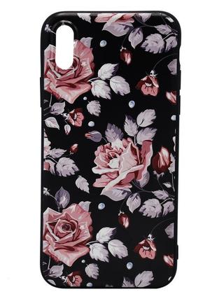 Tpu чохол omeve pictures для apple iphone x (5.8") (рожеві тро...