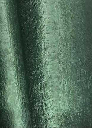 Готовий комплект штор блекаут софт на тасьмі захист на 80% колір зелений6 фото