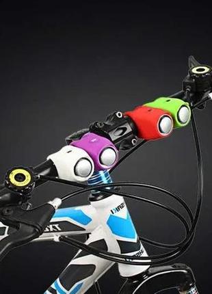 Електронний велосипедний дзвінок/гудок 120 db 4 кольори клаксон2 фото