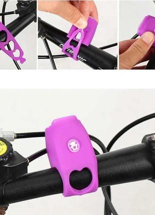 Електронний велосипедний дзвінок/гудок 120 db 4 кольори клаксон3 фото