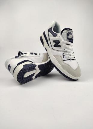 Кроссовки нью баланс new balance 550 white navy