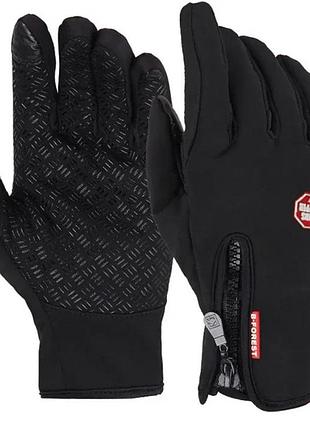 Вело-лыжные перчатки windstopper спорт непродуваемые рукавиці для бега