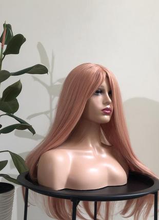 Перука kitto hair персиковий з човником4 фото