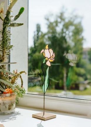 Тюльпан, витражный сувенир, подарок из стекла, товар для дома3 фото