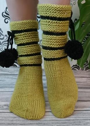 Вязаные домашние носки - идея для подарка5 фото