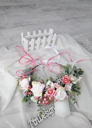 Венок с роз. венок розовый