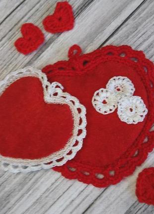 Набор сердечек - валентинки ручной работы - подарок на день влюбленных2 фото