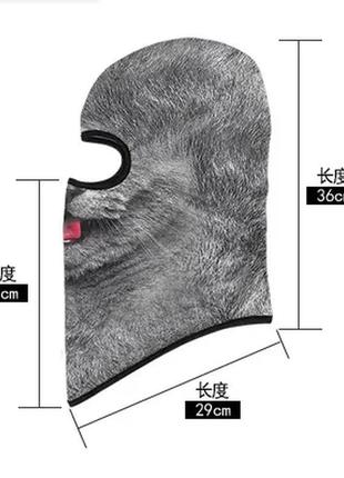 2021 балаклава 3d маска + 3д малюнок звіромаска лижна підшоломник кіт8 фото
