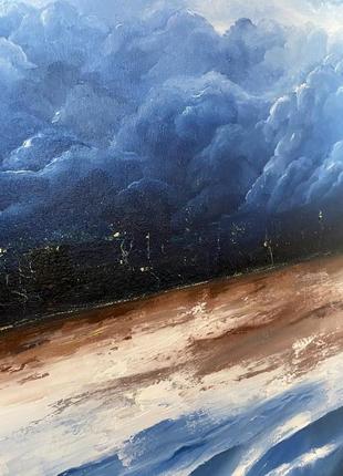 Картина масло «в ожидании грозы» 60х50 см, картина масло море4 фото