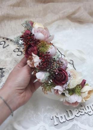 Венок на голову с цветами