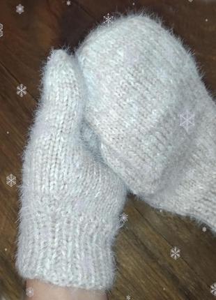 Вовняні рукавиці - жіночі рукавиці з мериносу1 фото