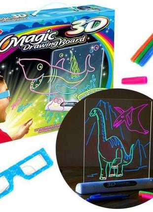 3d дошка для малювання з окулярами magic drawing board