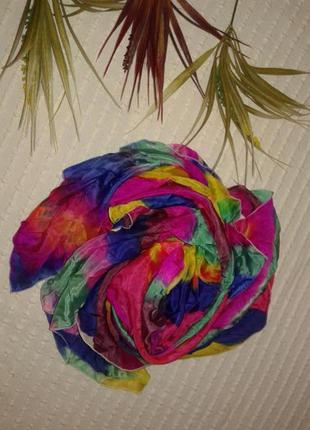 Большой платок из натурального шелка