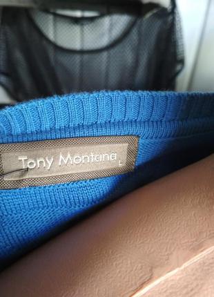 Синя кофта джемпер реглан tony montana3 фото