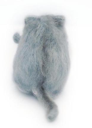 Котик сірий товстунчик, авторська іграшка5 фото
