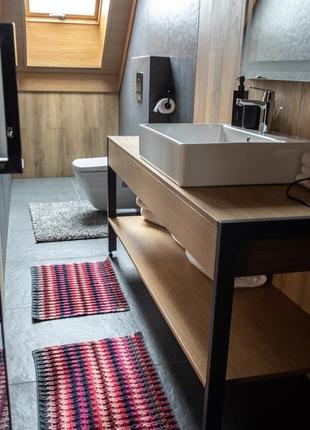 В’язаний гачком килимок для ванної кімнати, 65*45 см, 100% натуральність, ручна робота, авторський в3 фото
