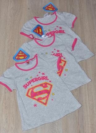 Футболка supergirl 3-6 18-24 мес. superwoman superman супермен летняя классная тонкая футболочка disney боди бодик lupilu primark george hm ovs c&a6 фото