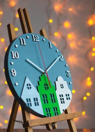 Детские настенные часы "город"