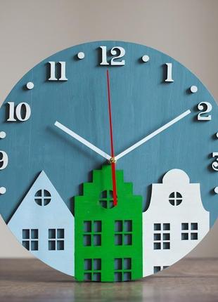 Детские настенные часы "город"