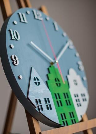 Детские настенные часы "город"