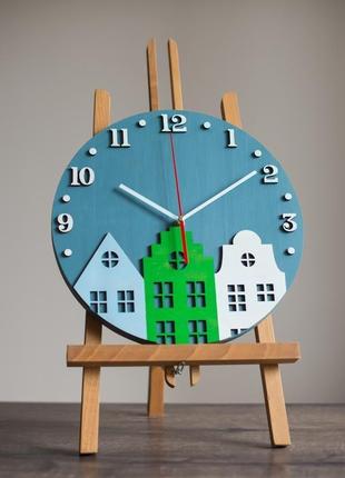 Детские настенные часы "город"