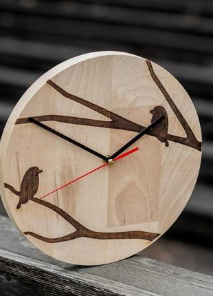 Настенные часы из дерева "flora ii"