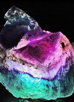 Серьги из кристаллов камня флюорит5 фото