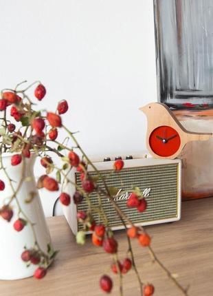 Настольные деревянные часы "птичка"