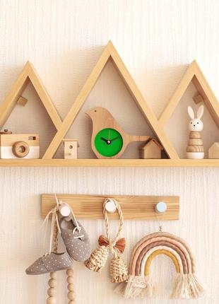 Настольные деревянные часы "птичка"