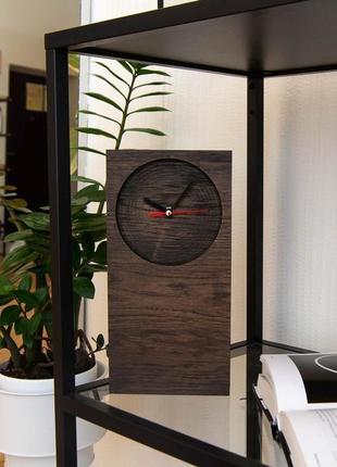 Настільні дерев'яні годинник "static i"7 фото