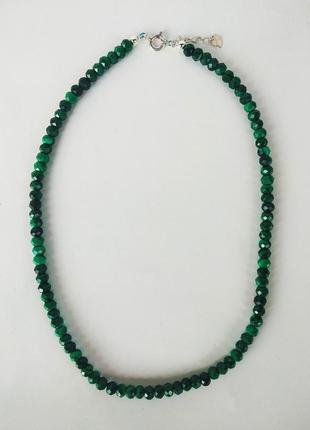 Ожерелье - чокер из натурального камня малахит1 фото