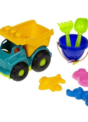 Дитяча іграшка самоскид "тотошка" 0183 з набором для пісочниці