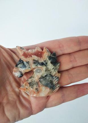 Фигурка единорога из натурального камня агат3 фото