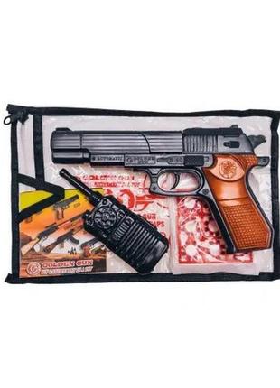 Іграшковий пістолет "b60" із пістонами та іграшковою рацією 252gg1 фото