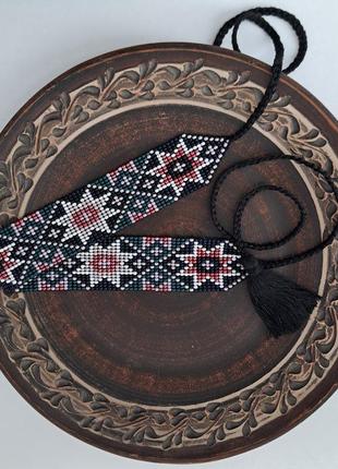 Гердан, украшение из бисера, украинская этно-украшение4 фото