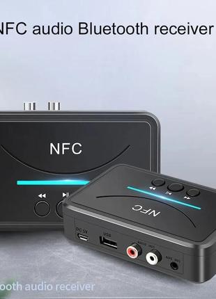 Bluetooth 5.0 приемник nfc 3,5 мм rca aux. беспроводной адаптер a2dp